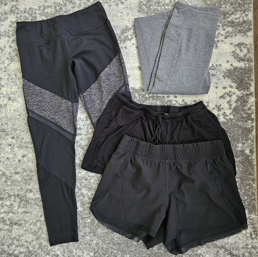 SOLD 4 Piece Bundle Workout Activewear Bottoms Yoga Leggings Athletic Shorts M 8